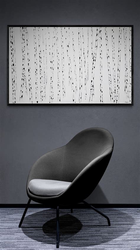 Aspen Tree Painting Black and White Large and Oversized Painting ...