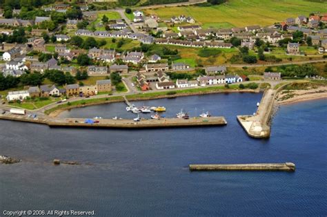 Helmsdale Harbour in Helmsdale, Scotland, United Kingdom