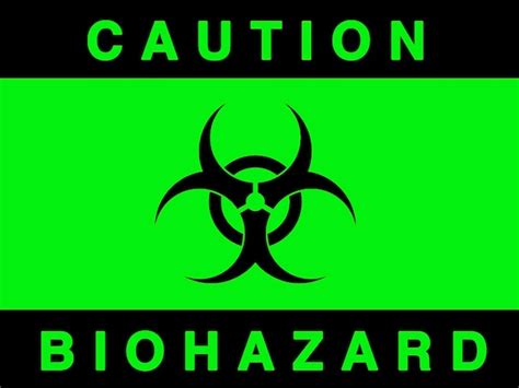 Caution Biohazard Vinyl Sticker