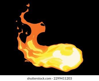 Fire Blast Effect Element Flame Effect Stock Vector (Royalty Free ...