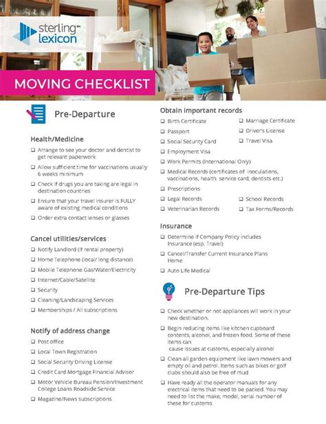 Printable Moving Checklist | What To Pack and When