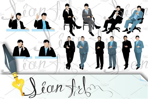 business people silhouettes | Illustrator Graphics ~ Creative Market