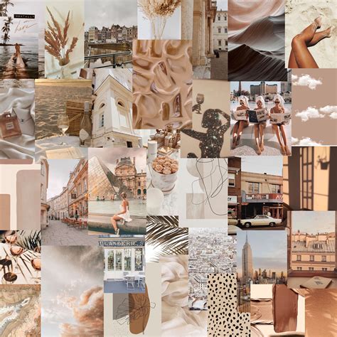 Ready to Print Tan Aesthetic Travel Vibes Wall Collage Kit - Etsy