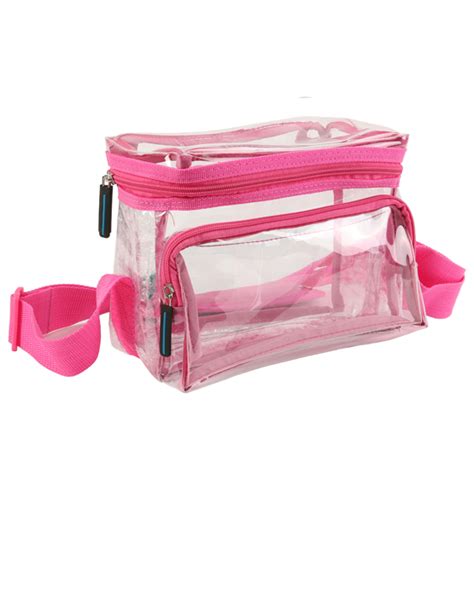 Clear Lunch Bag - Small in Pink - The Clear Bag Store