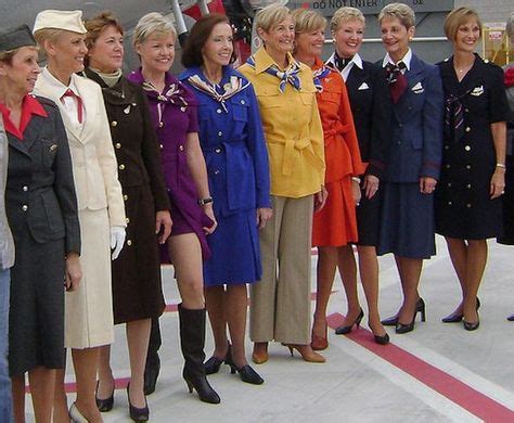 TWA Uniforms, worn by former TWA FAs during the opening celebrations for JetBlue's Terminal 5 at ...