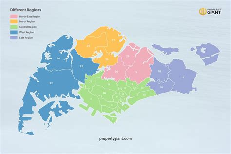 Singapore Postal Districts Map