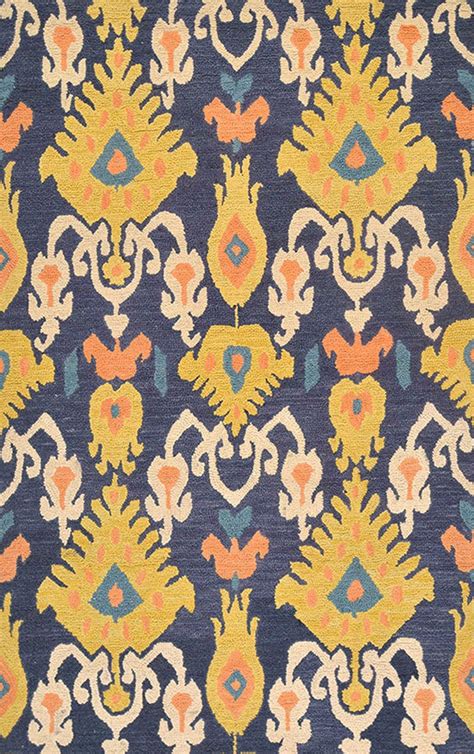 nuLOOM San Miguel Trista Ikat Area Rug | Dark blue rug, Area rugs, Yellow area rugs