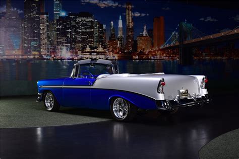 1956 CHEVROLET BEL AIR CUSTOM CONVERTIBLE - Rear 3/4 - 217652