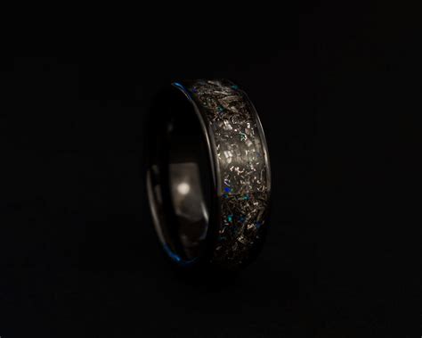 100% Authentic Meteorite Ring Galaxy Ring| Space Age Rings