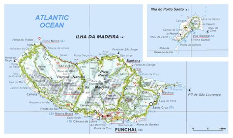 Madeira & Porto Islands Map, Portugal