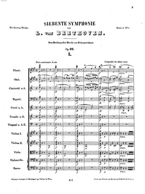 Beethoven - 7th. Symphony, Score | PDF