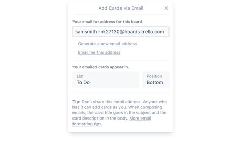 Email-to-board Power-Up | Trello