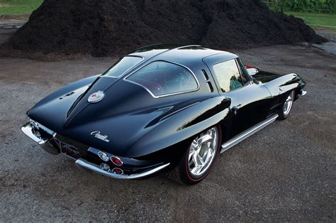 1963, Chevrolet, Chevy, Corvette, Stingray, Streetrod, Street, Rod, Rodder, Muscle, Low, Black ...