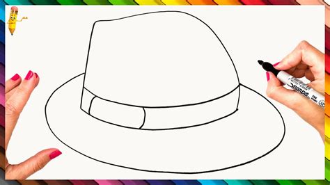 How To Draw A Hat Step By Step 🤠 Hat Drawing Easy - YouTube