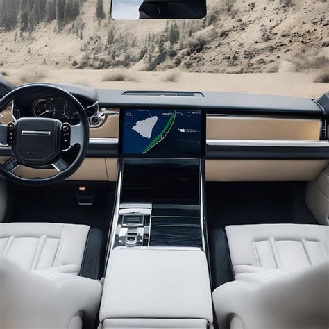 Premium AI Image | Range rover car interior beige