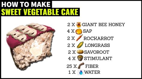 HOW TO MAKE SWEET VEGETABLE CAKE | QUICK & EASY | ARK SURVIVAL - YouTube