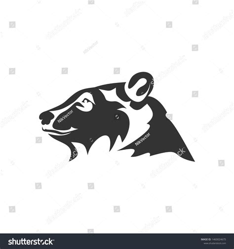 Bear Head Logo Icon Black White Stock Illustration 1460024675 ...