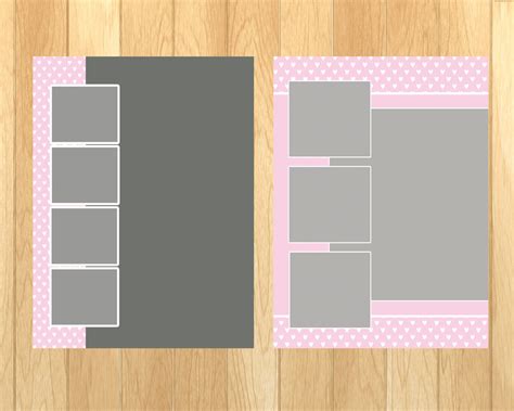 8 X 10 Collage Template for Photos scrapbooking Photographs - Etsy