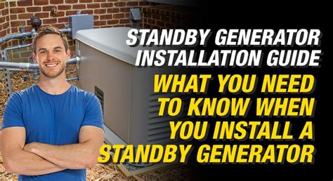 Standby Generator Installation Complete Guide - Make It Right®