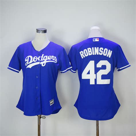 Women's Los Angeles Dodgers #42 Jackie Robinson Jersey Baseball MLB Jerseys Blue - Baseball-MLB