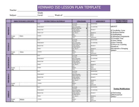 Editable Lesson Plan Template Collection