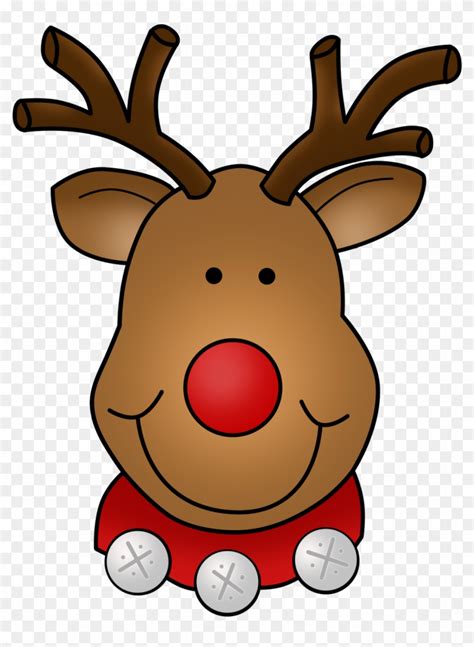 "dots" Of Fun Clip Art - Rudolph The Red Nosed Reindeer Face - Free Transparent PNG Clipart ...