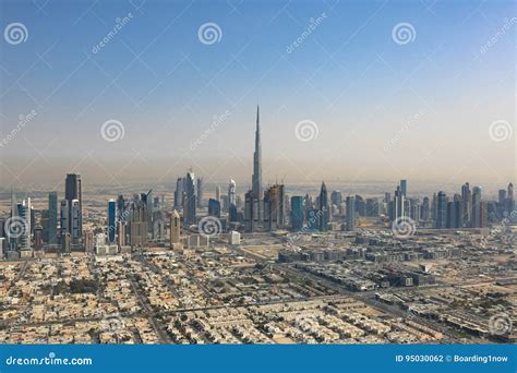 Dubai Burj Khalifa Skyscraper Aerial View Photography Stock Photo ...