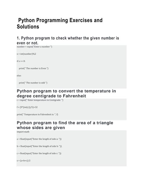 SOLUTION: Python programming exercises and - Studypool