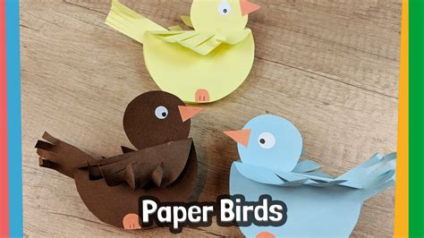 How to make paper Birds - simple craft activity to do with children - YouTube