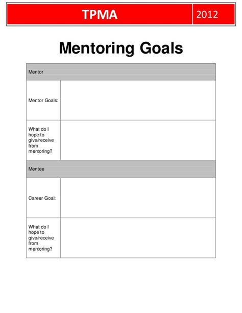 Mentoring goals (dec2012)