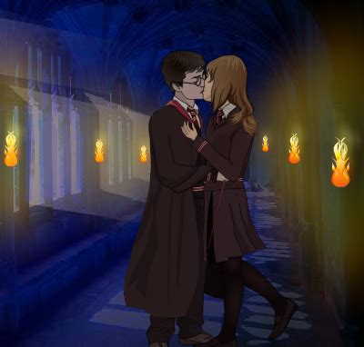 Harry Kisses Hermione - Harry Potter Fan Art (31033070) - Fanpop