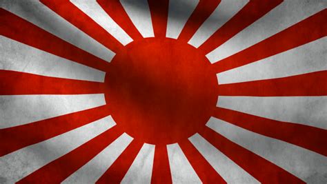 The Rising Sun Flag, The Military Flag Of Japan. Ragged And Waving Flag Of The Imperial Japanese ...