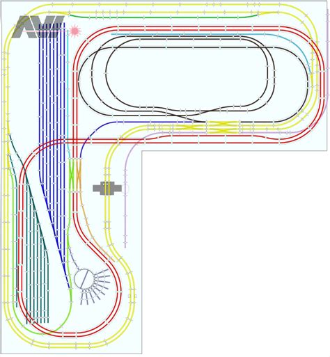 KATO N-gauge layout designed with AnyRail and Actually built