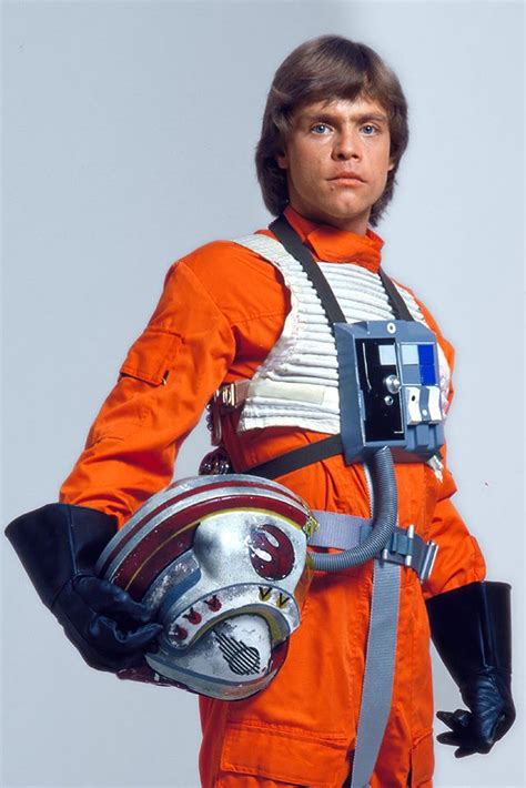 Luke Skywalker promo shot in X-Wing pilot outfit. | Luke skywalker, Captain america, George lucas