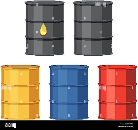 Set of different oil barrels illustration Stock Vector Image & Art - Alamy