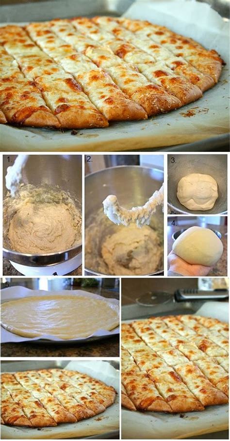 Cheesy Garlic Bread Sticks and Pizza Dough Recipe - AllDayChic