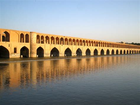 Isfahan Bridge At Dusk In Iran Stock Image - Image of copy, jackson ...