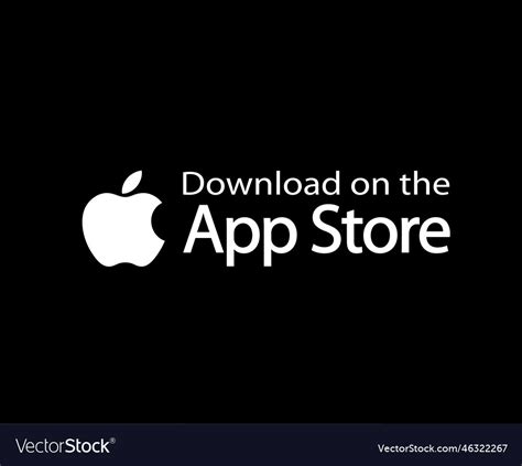 Apple app store icon logo symbol white design Vector Image