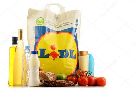 Original Lidl plastic shopping bag and products – Stock Editorial Photo © monticello #129593092