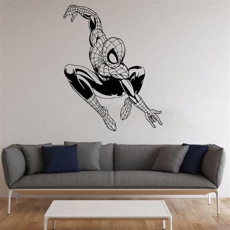 Spider-Man Wall Decal Spider-Man Vinyl Sticker Comics Wall | Etsy