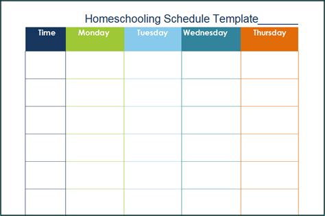 》Free Printable Homeschooling Schedule Template | Bogiolo | Homeschool ...