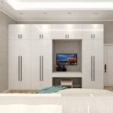 Luxury Armoire Modern Bedroom Assembly Multi-Layer Storage Wardrobe White Wood Bedroom Wardrobe ...