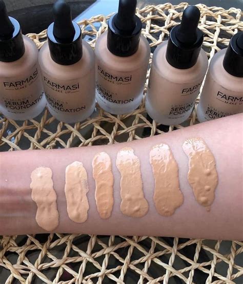 FARMASi Serum Foundation Swatches. Great for Dry Skin. | Foundation ...