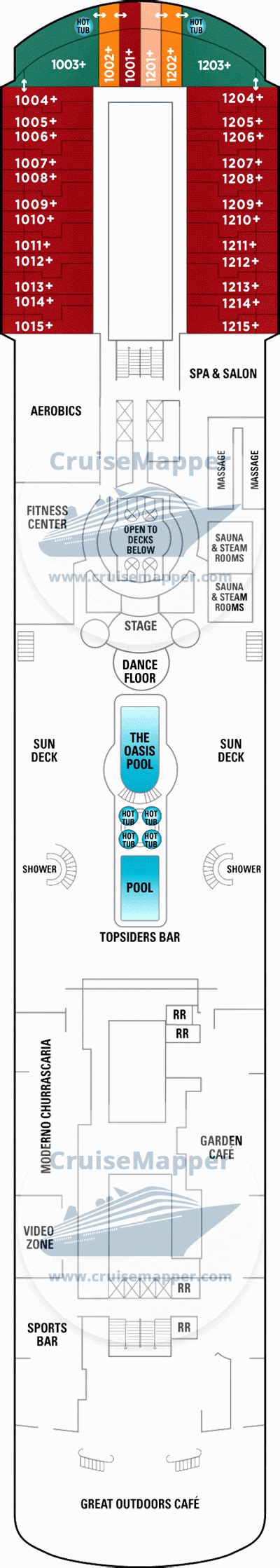 Norwegian Sun deck 11 plan | CruiseMapper