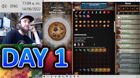 Cookie Clicker 100% Speedrun : Day 1 - YouTube