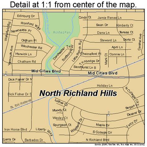 North Richland Hills Texas Street Map 4852356