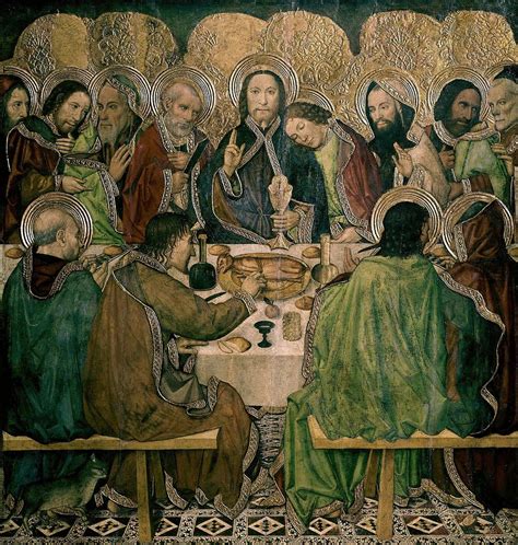 JAUME HUGUET Last Supper, Ca. 1463-1470/1475. Painting. JAIME HUGUET . JESUS. JUDAS KISS ...