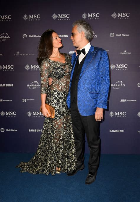 Andrea Bocelli’s glam wife steals the show in semi-sheer lace dress on ...