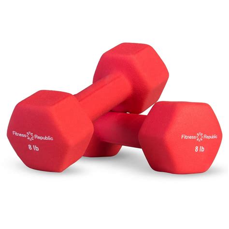 Fitness Republic Neoprene Dumbbells 8 lbs Set (Neoprene Weights) - Walmart.com - Walmart.com