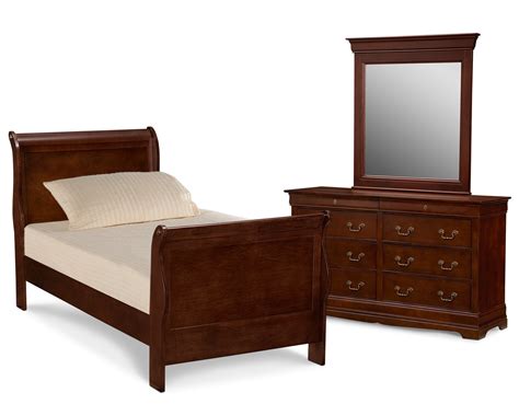 Neo Classic Youth 5-Piece Full Bedroom Set - Cherry | American Signature Furniture